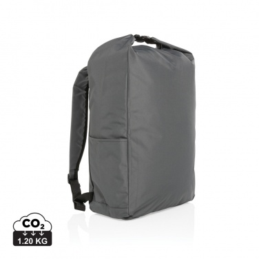 Logo trade business gift photo of: Impact AWARE™ RPET lightweight rolltop backpack