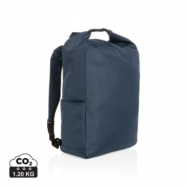 Logo trade business gift photo of: Impact AWARE™ RPET lightweight rolltop backpack