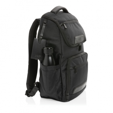 Logo trade promotional giveaways image of: Swiss Peak AWARE™ RPET Voyager 15.6" laptop backpack