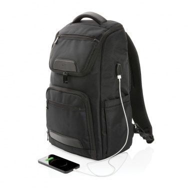 Logotrade promotional merchandise photo of: Swiss Peak AWARE™ RPET Voyager 15.6" laptop backpack