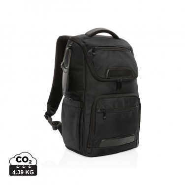 Logo trade promotional giveaways picture of: Swiss Peak AWARE™ RPET Voyager 15.6" laptop backpack