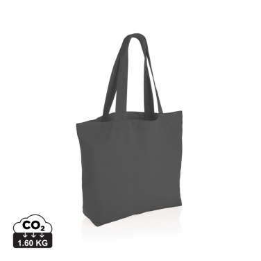 Logo trade promotional items image of: Impact Aware™ 240 gsm rcanvas shopper w/pocket undyed