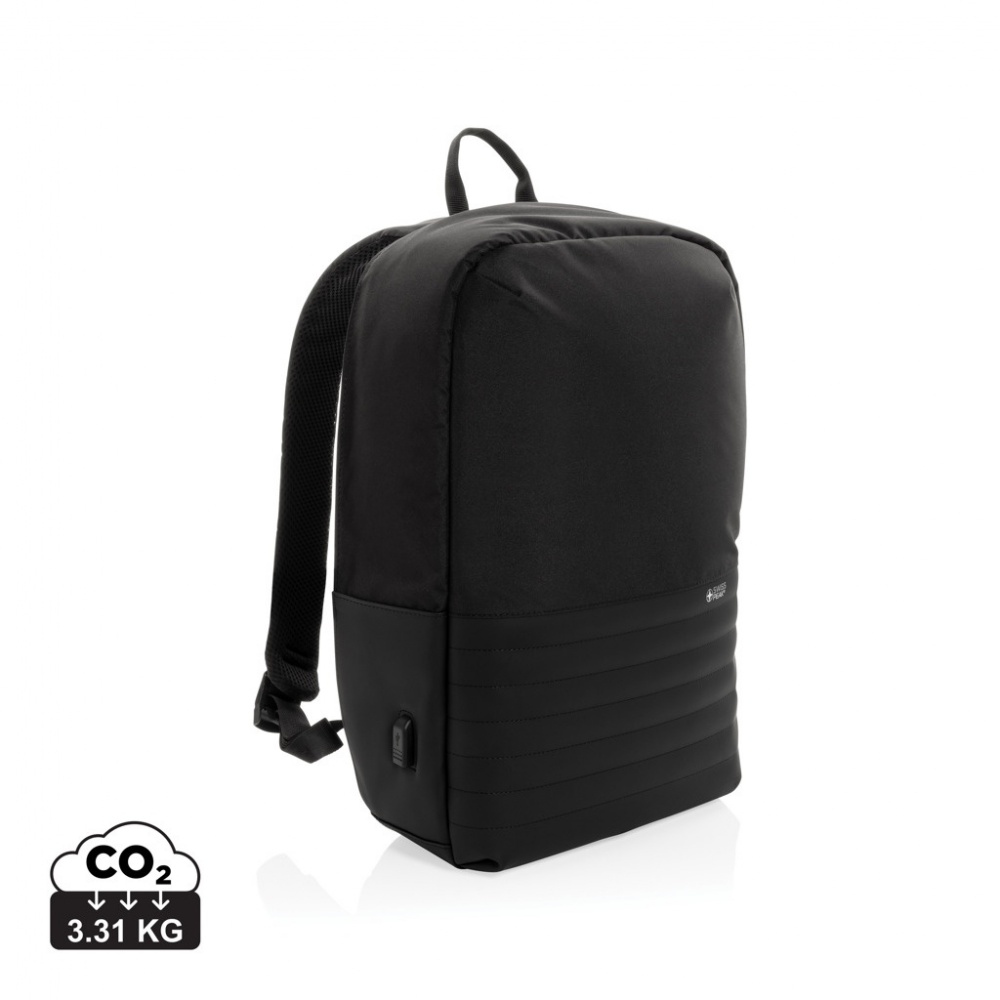 Logo trade promotional giveaways image of: Swiss Peak AWARE™ RFID anti-theft 15.6'' laptop backpack