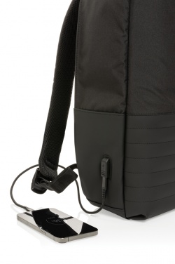 Logo trade promotional items image of: Swiss Peak AWARE™ RFID anti-theft 15.6'' laptop backpack