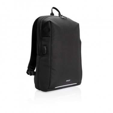 Logo trade promotional giveaway photo of: Swiss Peak AWARE™ RFID and USB A laptop backpack