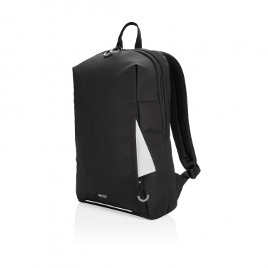 Logo trade corporate gifts image of: Swiss Peak AWARE™ RFID and USB A laptop backpack