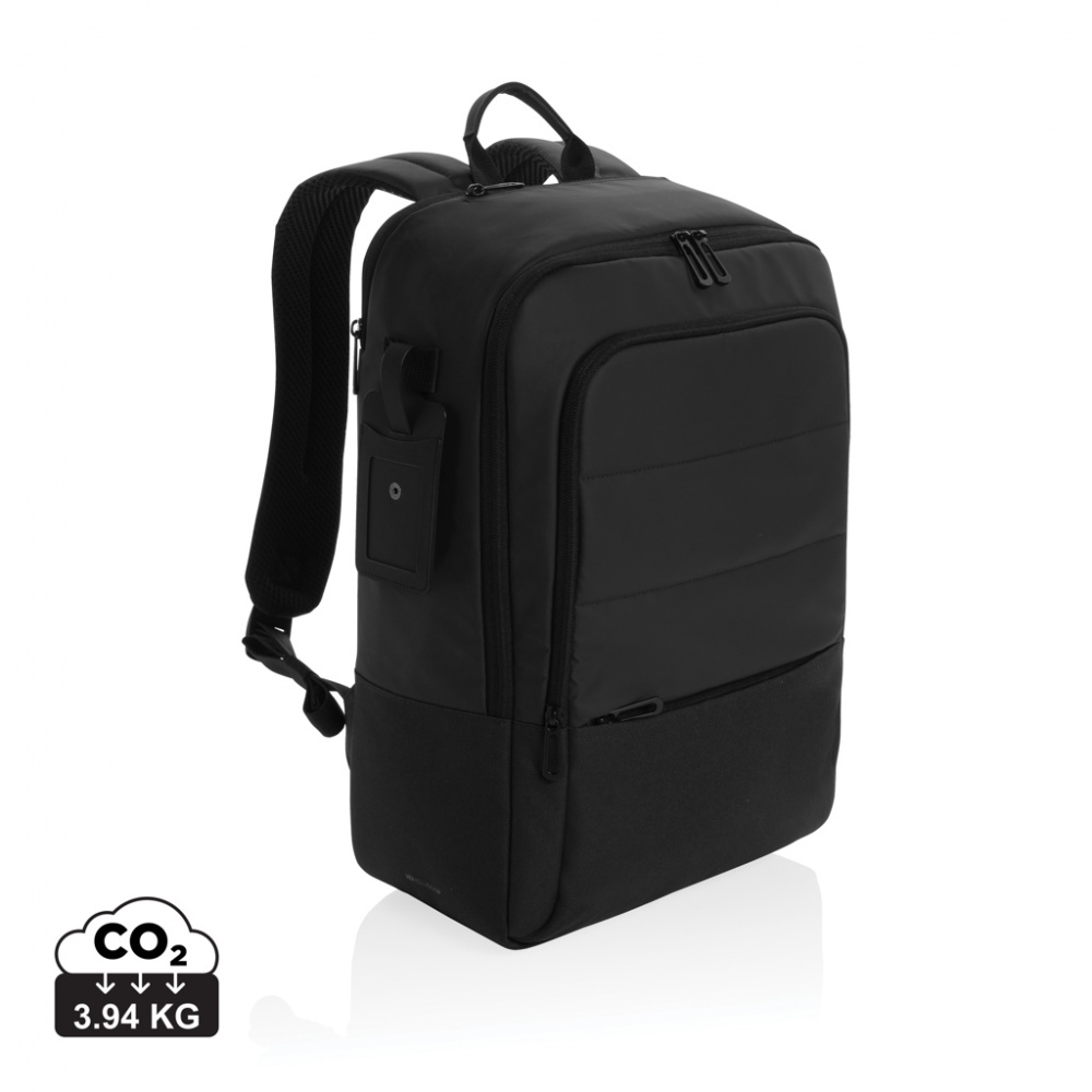 Logo trade promotional gift photo of: Armond AWARE™ RPET 15.6 inch deluxe laptop backpack