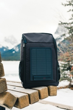 Logotrade promotional merchandise picture of: Pedro AWARE™ RPET deluxe backpack with 5W solar panel