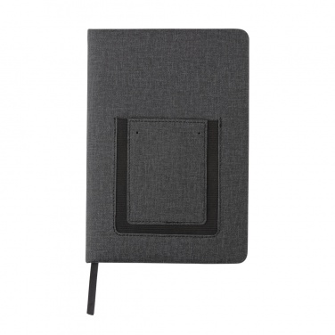 Logotrade promotional item picture of: Deluxe A5 Notebook with phone pocket