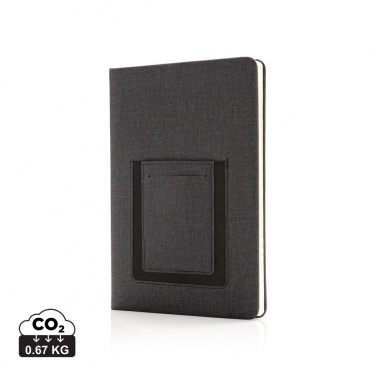 Logotrade business gift image of: Deluxe A5 Notebook with phone pocket