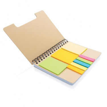 Logotrade promotional products photo of: A5 Kraft spiral notebook with sticky notes