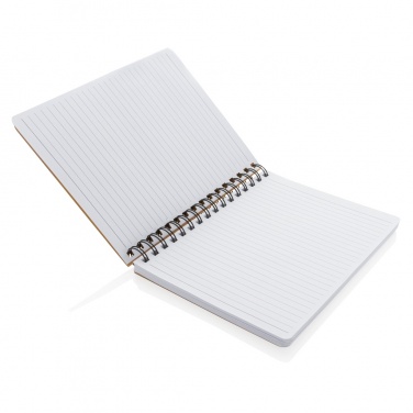 Logo trade advertising product photo of: A5 Kraft spiral notebook with sticky notes