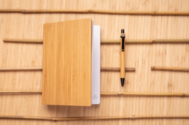 Logotrade advertising product image of: A5 Bamboo notebook & pen set