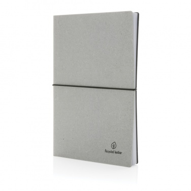 Logo trade promotional merchandise picture of: A5 recycled leather notebook