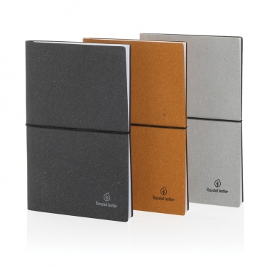 Logo trade business gift photo of: A5 recycled leather notebook