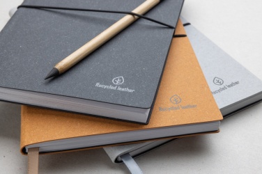 Logotrade promotional item picture of: A5 recycled leather notebook