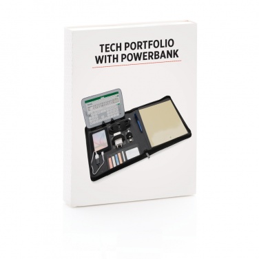 Logo trade promotional merchandise image of: Tech portfolio with powerbank