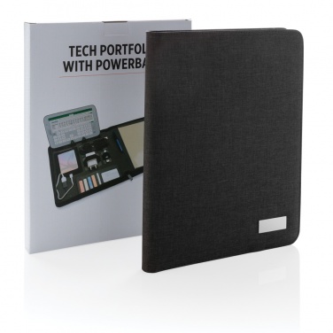 Logo trade promotional gifts image of: Tech portfolio with powerbank