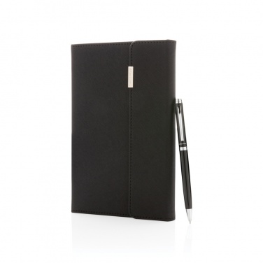 Logotrade promotional giveaways photo of: Swiss Peak deluxe A5 notebook and pen set