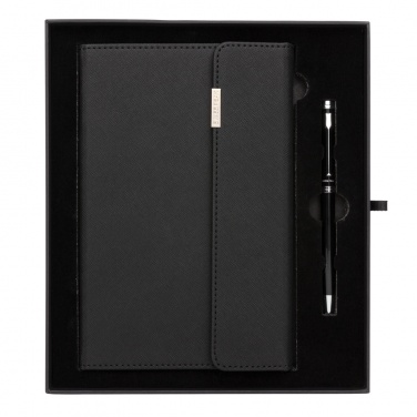 Logotrade corporate gift image of: Swiss Peak deluxe A5 notebook and pen set