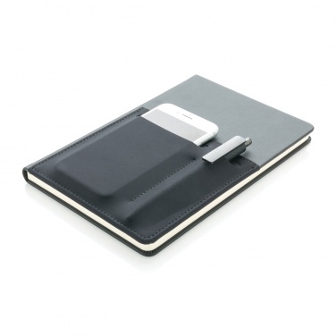 Logo trade business gift photo of: A5 Deluxe notebook with smart pockets