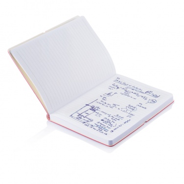 Logo trade promotional giveaways image of: Deluxe softcover A5 notebook