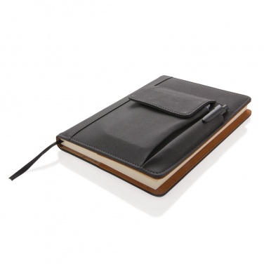 Logo trade promotional products picture of: Notebook with phone pocket