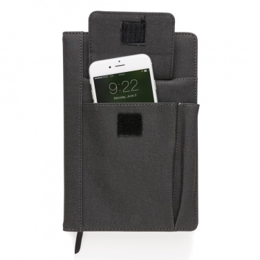 Logo trade promotional item photo of: Notebook with phone pocket