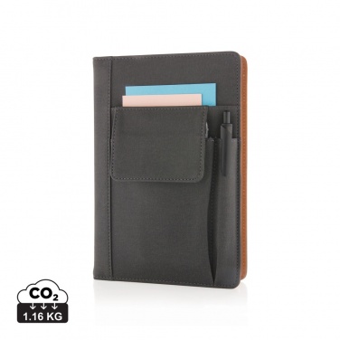 Logo trade promotional gifts image of: Notebook with phone pocket