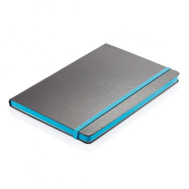 Logo trade promotional items picture of: Deluxe hardcover A5 notebook with coloured side