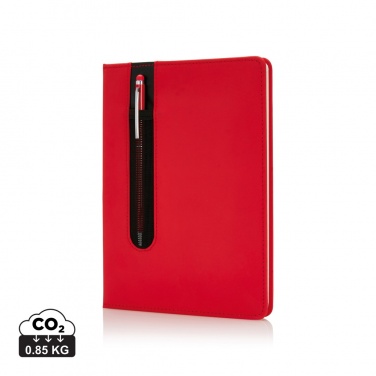 Logotrade promotional giveaway picture of: Standard hardcover PU A5 notebook with stylus pen