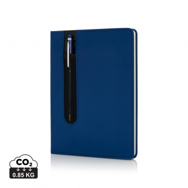 Logotrade corporate gift image of: Standard hardcover PU A5 notebook with stylus pen