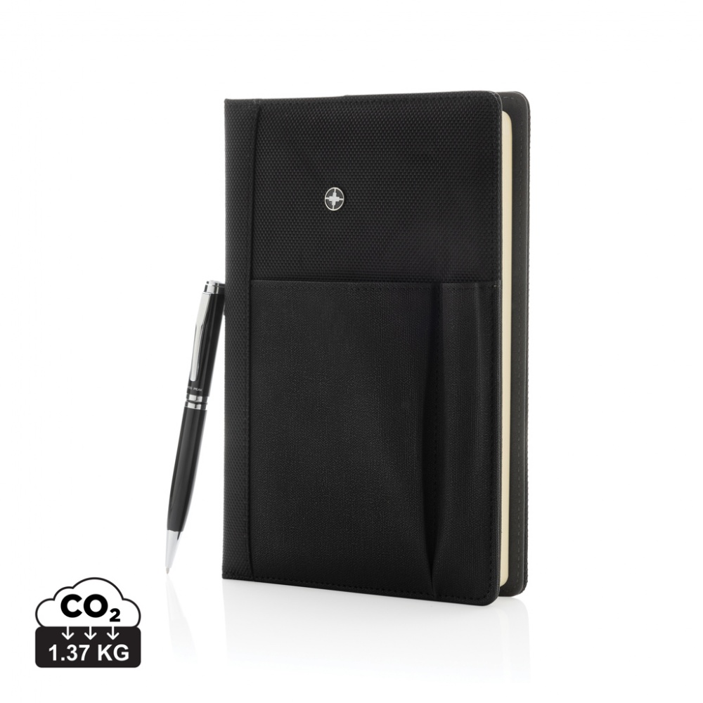 Logo trade corporate gifts picture of: Refillable notebook and pen set