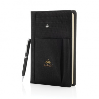 Logo trade corporate gifts picture of: Refillable notebook and pen set