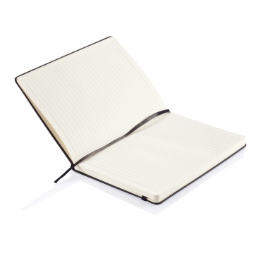 Logo trade promotional giveaways picture of: Deluxe hardcover PU A5 notebook