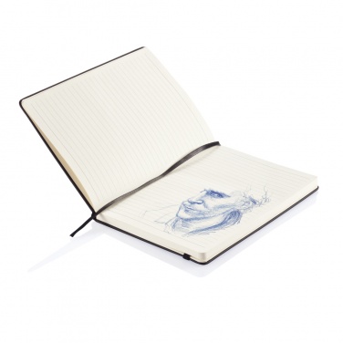 Logo trade promotional giveaway photo of: Deluxe hardcover PU A5 notebook