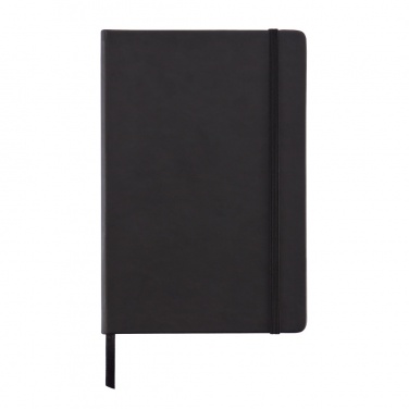 Logo trade promotional gifts image of: Deluxe hardcover PU A5 notebook