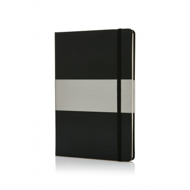 Logo trade promotional merchandise image of: Deluxe hardcover A5 notebook