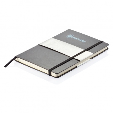 Logo trade promotional merchandise photo of: Deluxe hardcover A5 notebook