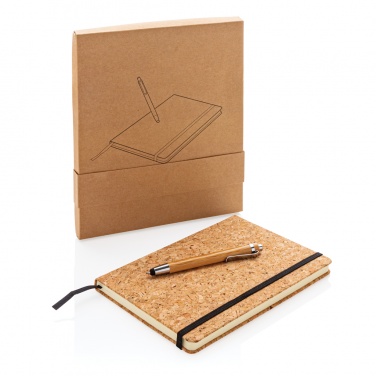 Logotrade promotional giveaway picture of: A5 notebook with bamboo pen including stylus