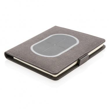 Logo trade promotional merchandise image of: Air 5W wireless charging notebook cover A5