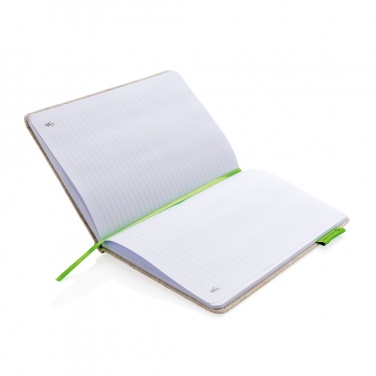 Logo trade promotional product photo of: A5 jute notebook