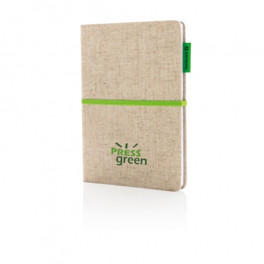 Logo trade promotional gift photo of: A5 jute notebook