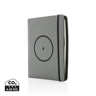 Logo trade promotional merchandise photo of: Air 5W wireless charging notebook with 5000mAh powerbank