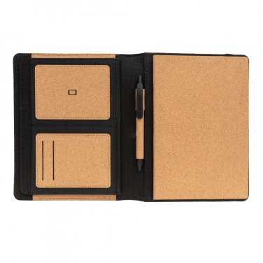 Logo trade promotional product photo of: Deluxe cork portfolio A5 with pen