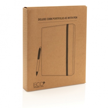 Logotrade promotional item picture of: Deluxe cork portfolio A5 with pen