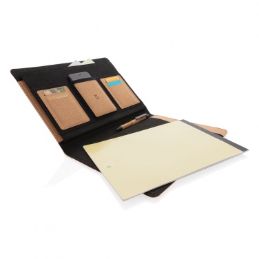 Logo trade promotional products picture of: Deluxe cork portfolio A4 with pen