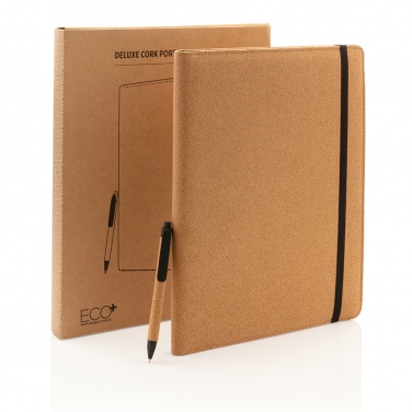 Logotrade promotional merchandise photo of: Deluxe cork portfolio A4 with pen