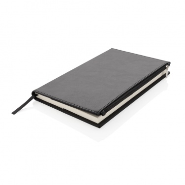 Logo trade promotional giveaways picture of: Swiss Peak A5 PU notebook with zipper pocket