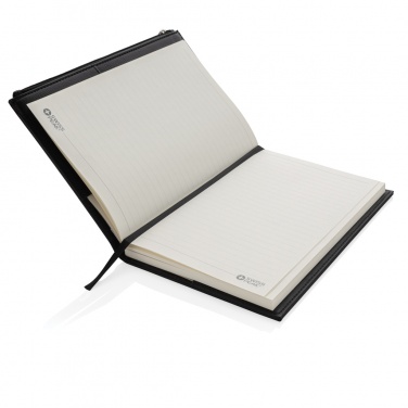 Logo trade promotional gifts picture of: Swiss Peak A5 PU notebook with zipper pocket